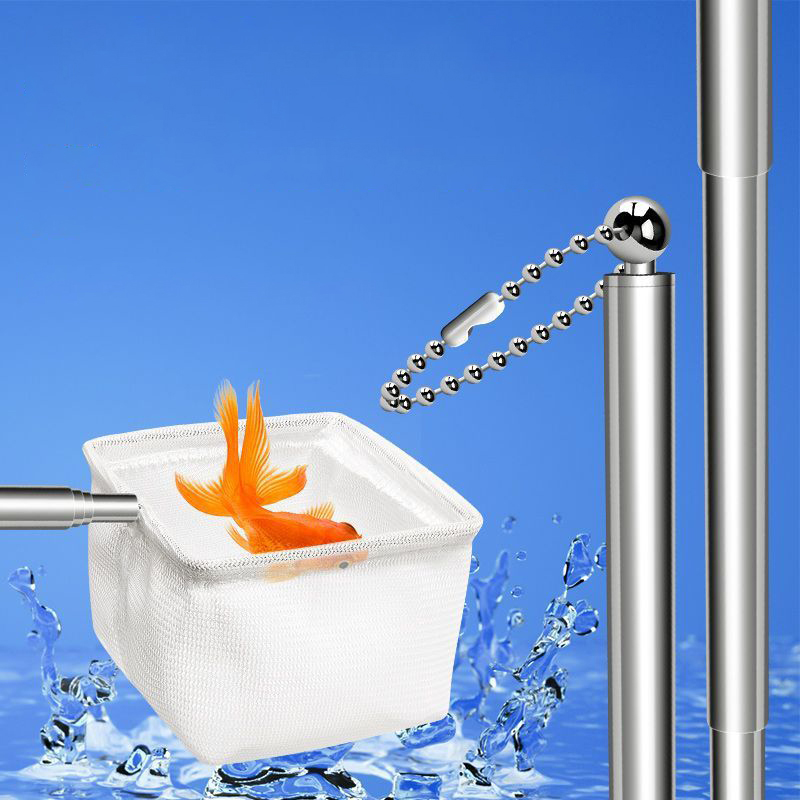 Planted Aquarium Cleaning - (BF06)水族館の魚釣り網ステンレス鋼格納式小型エビ釣り網魚アクセサリー水槽クリーナーツール用