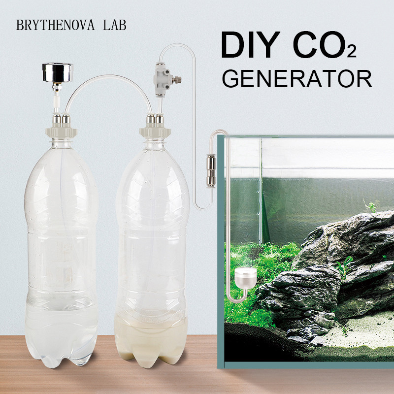 Planted Aquarium Kit - CO2発生器 水槽用CO2システムキット 発生器バルブボトル 反応装置 水槽用モスプラント用