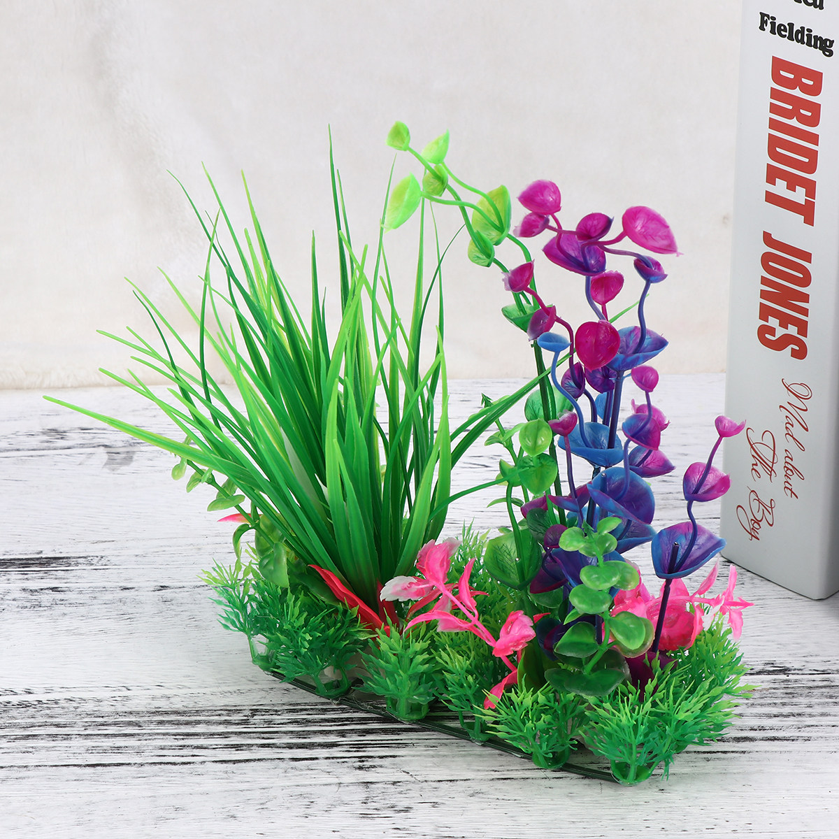 Non Planted Aquarium Fish - 高品質な水槽用人工植物、リアルな水中海草装飾、魚タンクオーナメント、無毒で安定したベース
