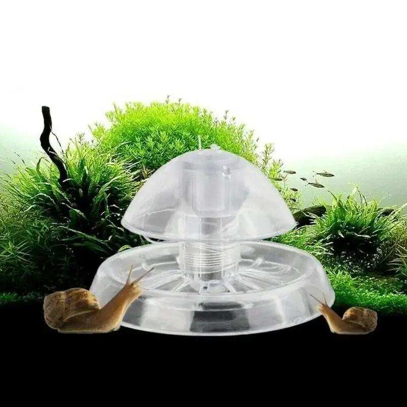 Planted Aquarium Cleaning - 2026年新発売 6/8CM 透明プラスチック製カタツムリ捕獲器 水槽害虫駆除ボックス 魚タンク 水草タンク清掃除去ツール用品