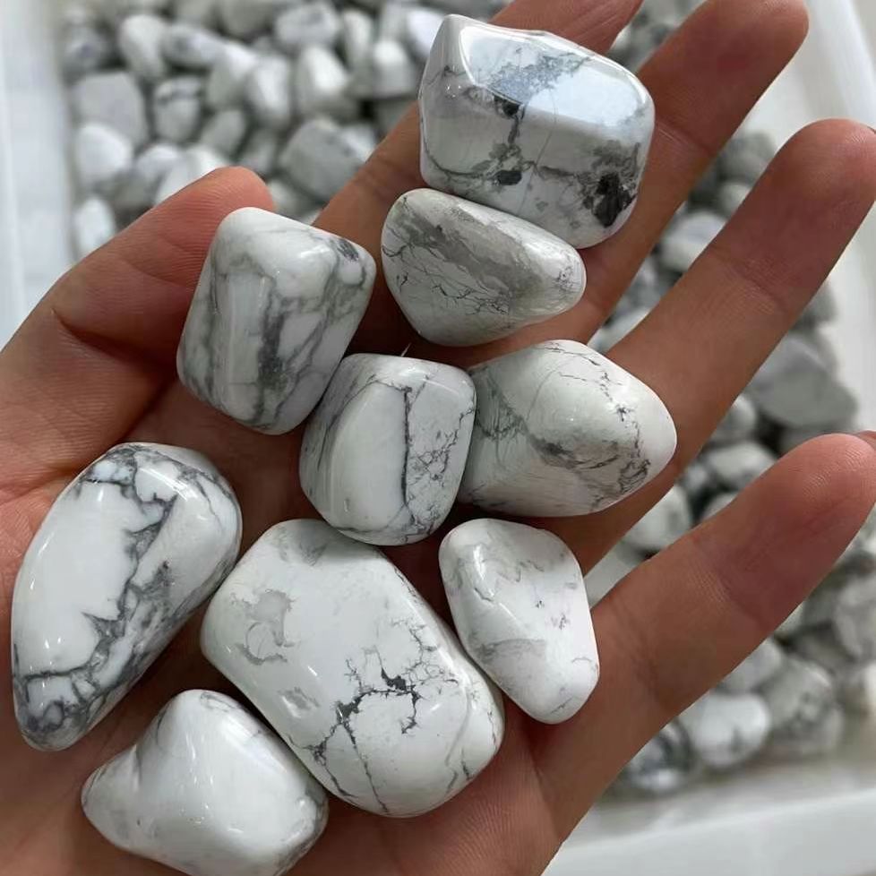 Aquarium Plant Gravel - 天然ホワイトターコイズ原石ナゲットサイズヒーリンググラベル植木鉢水槽魚タンク装飾用