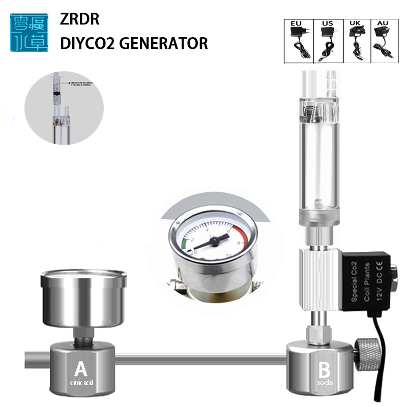 Planted Aquarium Kit - 水族館用の2つのレギュレーターを備えた発電機のキット,水族館の水槽を交換するためのアクセサリ