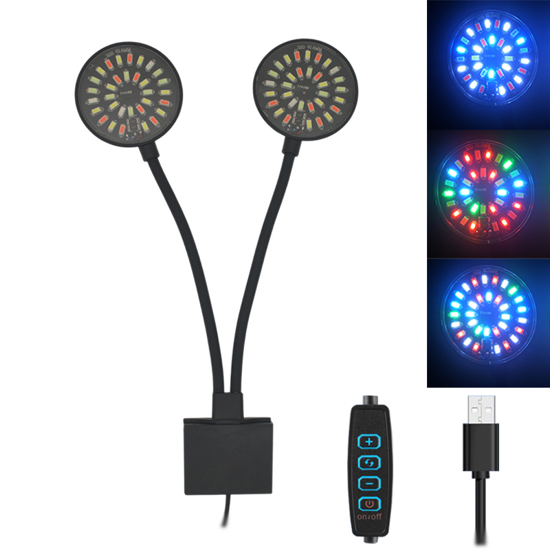 Aquarium Plant Grow Light - USB 水族館 LED ライト水槽クリップランプフルスペクトル植物成長調整可能な明るさ調光可能 360 °
