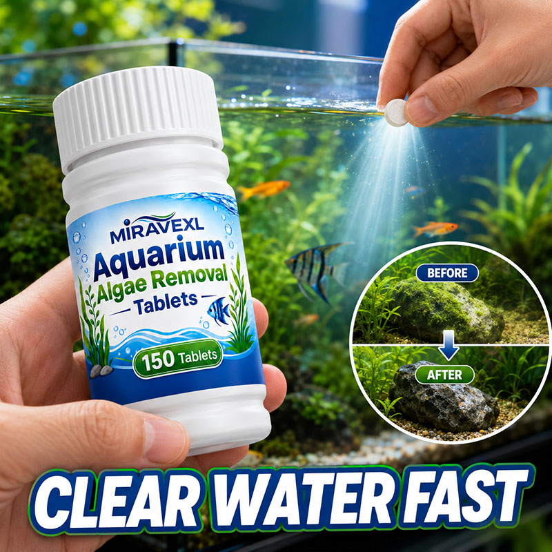 Aquarium Plant Grass - ミラベックスL 150 水槽藻類除去タブレット、安全な藻類抑制剤、淡水魚と水生植物のための迅速な緑水除去剤