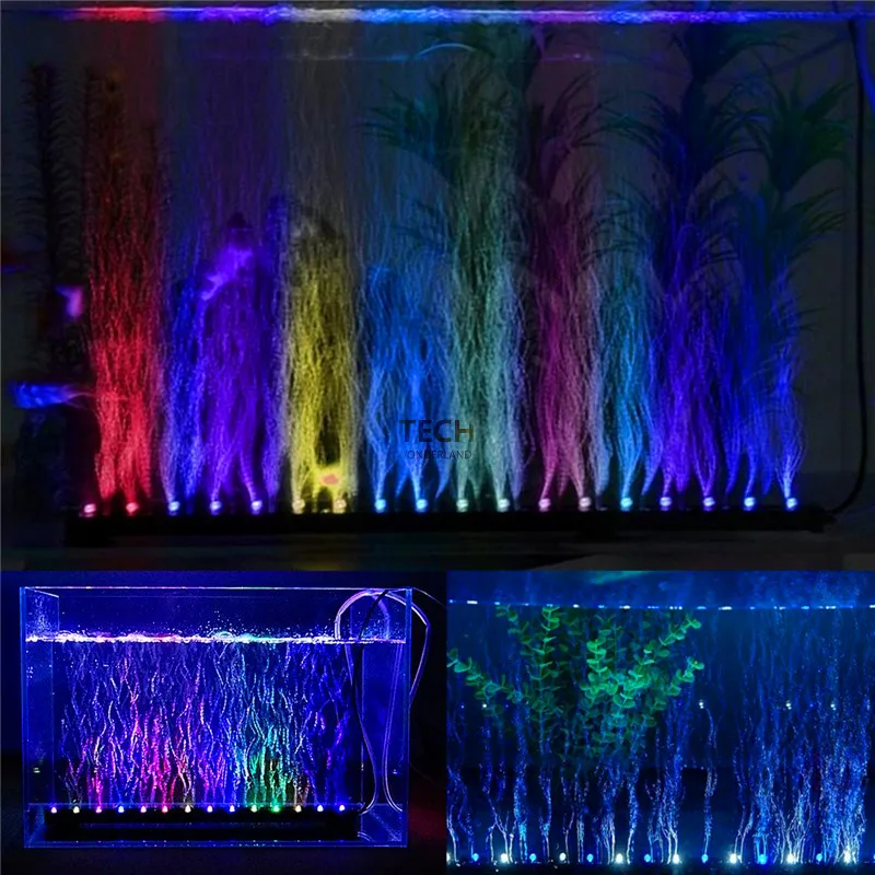 Aquarium Plant Grow Light - 水族館の水槽水中水中気泡変色 LED ライト AC220-240V 50-60Hz