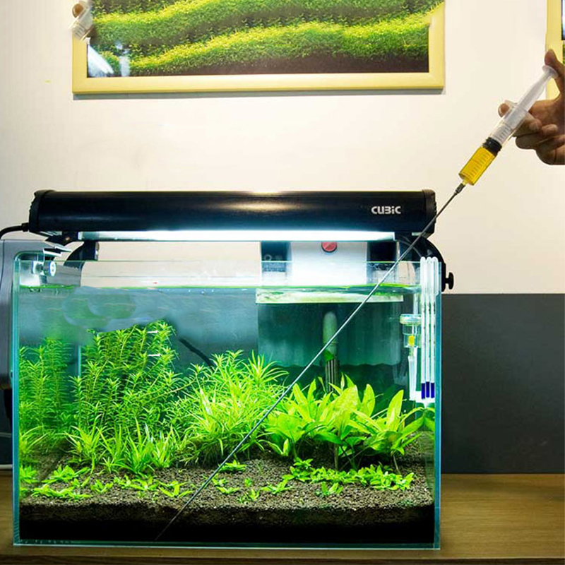 Aquarium Plant Grass - 水族館用の液体肥料,水槽用のプラスチック製植物成長シリンジ,30cm,50cm
