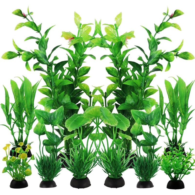 Aquarium Plant Grass - 10/20 個人工水族館植物装飾品グリーンプラスチックシミュレーション水草水槽装飾 DIY ホームアクセサリー