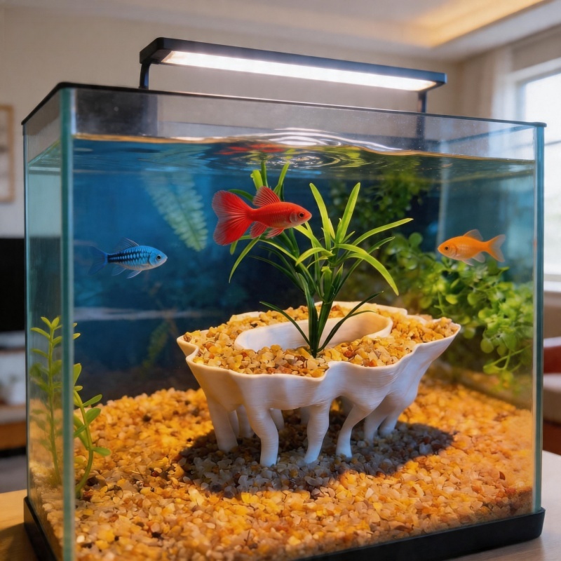 Aquarium Planted Substrate - 3Dプリントされた木の根の形をした水槽用植物、植木鉢も水槽の装飾として使用可能