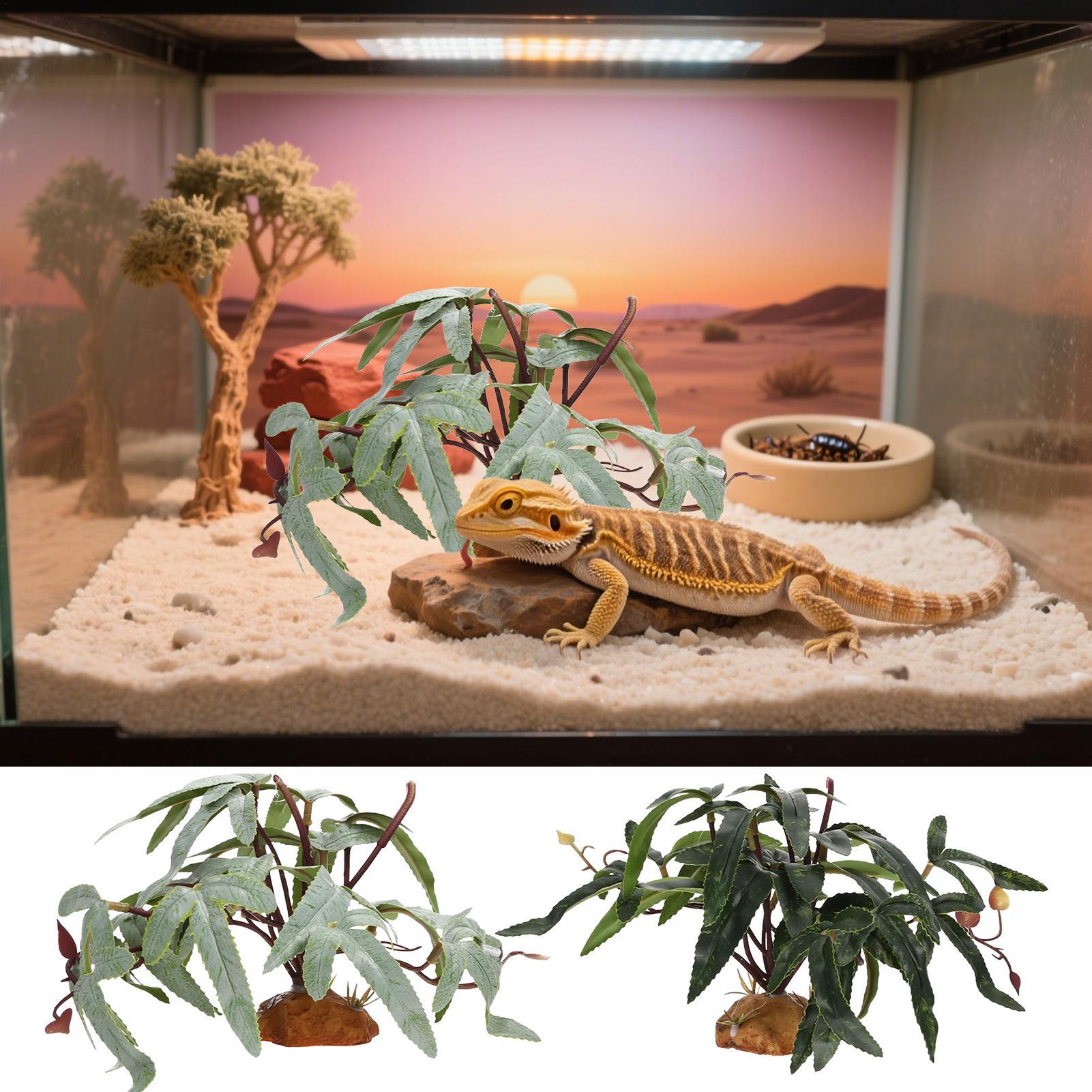 偽の爬虫類植物、蛇の飼育場の装飾品、リアルな水槽の装飾、ヤモ - Aquarium For Planted Tank のレビューと価格