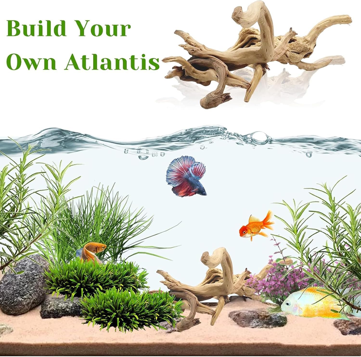 1PC 20-25CM 天然流木スパイダーウッド水槽用爬虫類 - Aquarium Planted Substrate のレビューと価格