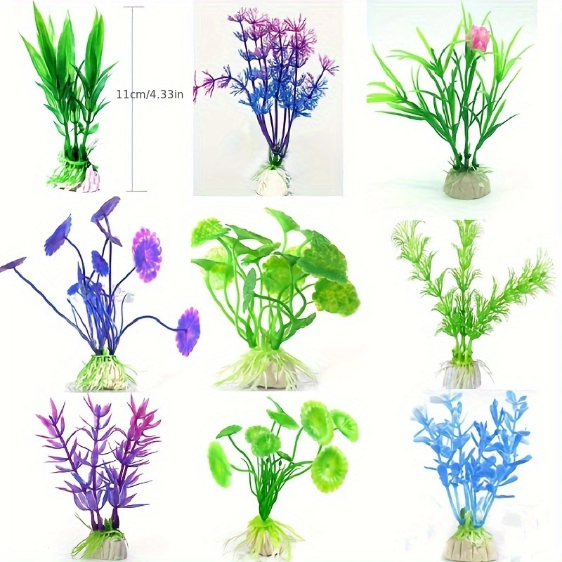 人工水中プラスチック植物水族館の水槽水生偽低木緑水草表示シミ - Aquarium Planted Substrate のレビューと価格