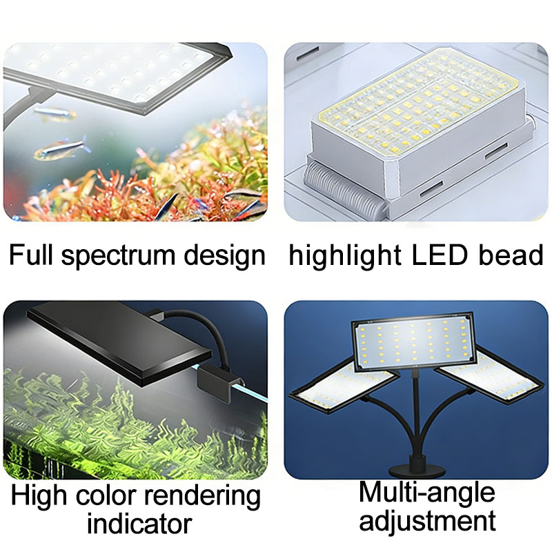 水槽用フルスペクトルLEDライト、サイクルタイマー付き、3色 - Aquarium Plant Grass のレビューと価格