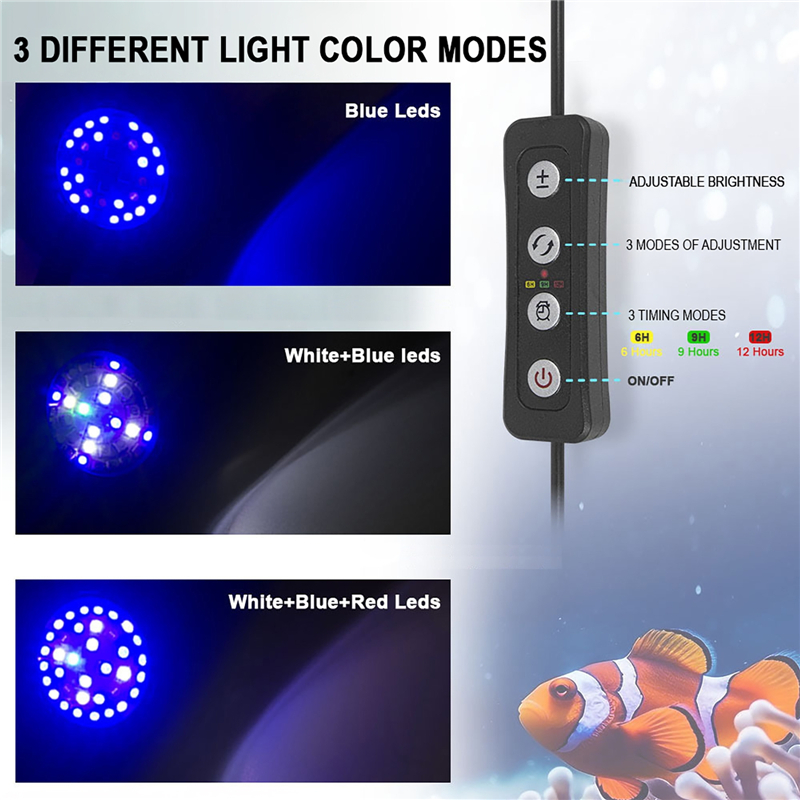 30 ワット水族館の水槽海水海水マリンサンゴ礁 LED と植 - Aquarium Plant Grow Light のレビューと価格