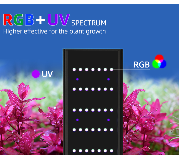 水族館に植えられたLEDライト,1シリーズ,調光器とタイマー - Aquarium Plant Grow Light のレビューと価格