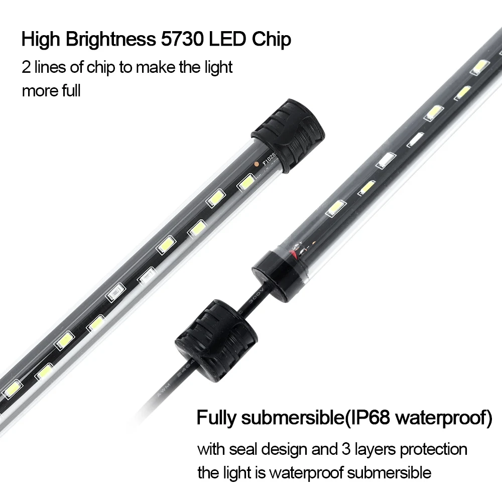 防水LED水族館植物成長ランプ,水槽ライト,水中水族館ライト - Aquarium Plant Grow Light のレビューと価格
