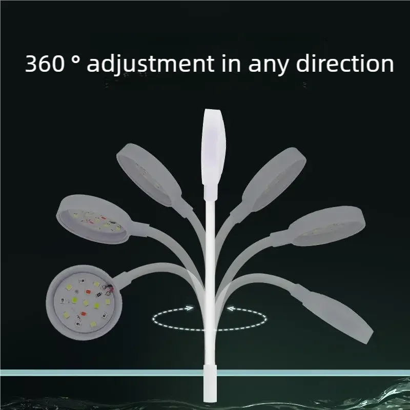 3W LEDクリップ式水槽ライト フルスペクトルUSB水槽ラ - Aquarium Plant Grow Light のレビューと価格