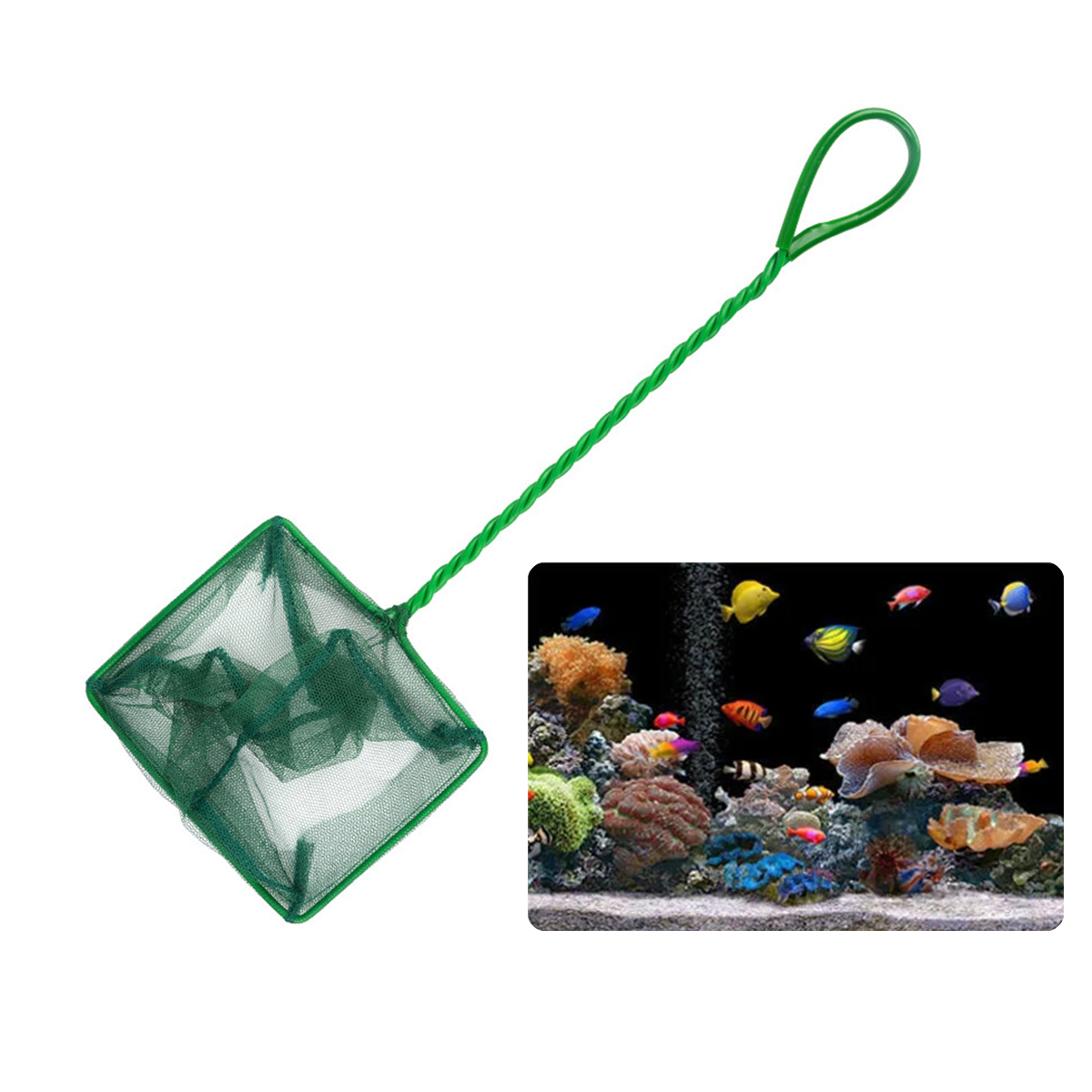 3 〜 10 インチポータブルナイロングリーン魚網水族館ロン - Planted Aquarium Cleaning のレビューと価格