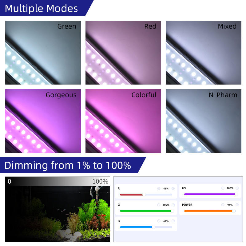 ウィークアクアMシリーズRGB+UV水草ランプBluetoo - Aquarium Plant Grass のレビューと価格