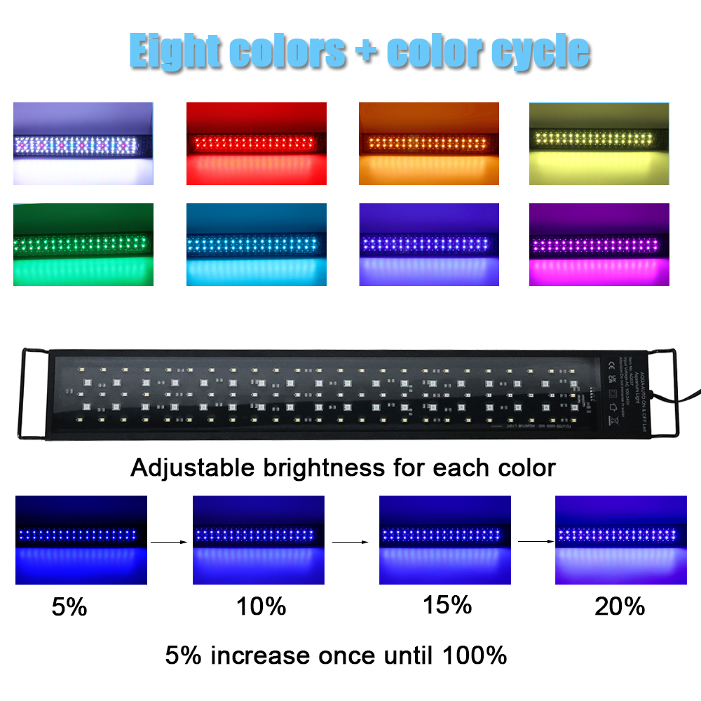 30-60cm水槽用24時間フルスペクトルLEDライト、水槽 - Aquarium Plant Grow Light のレビューと価格