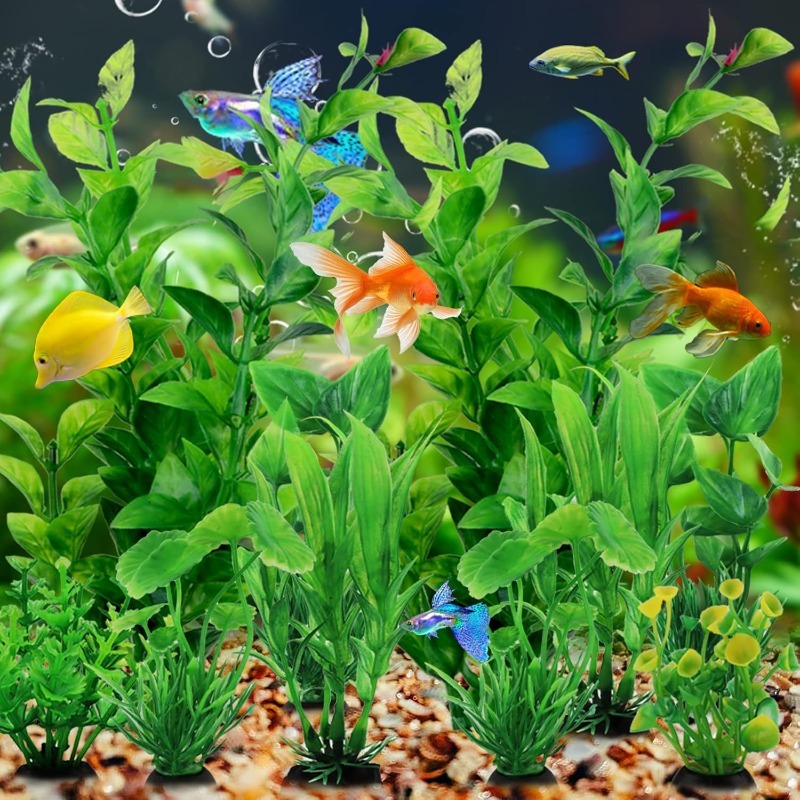 10/20 個人工水族館植物装飾品グリーンプラスチックシミュ - Aquarium Plant Grass のレビューと価格