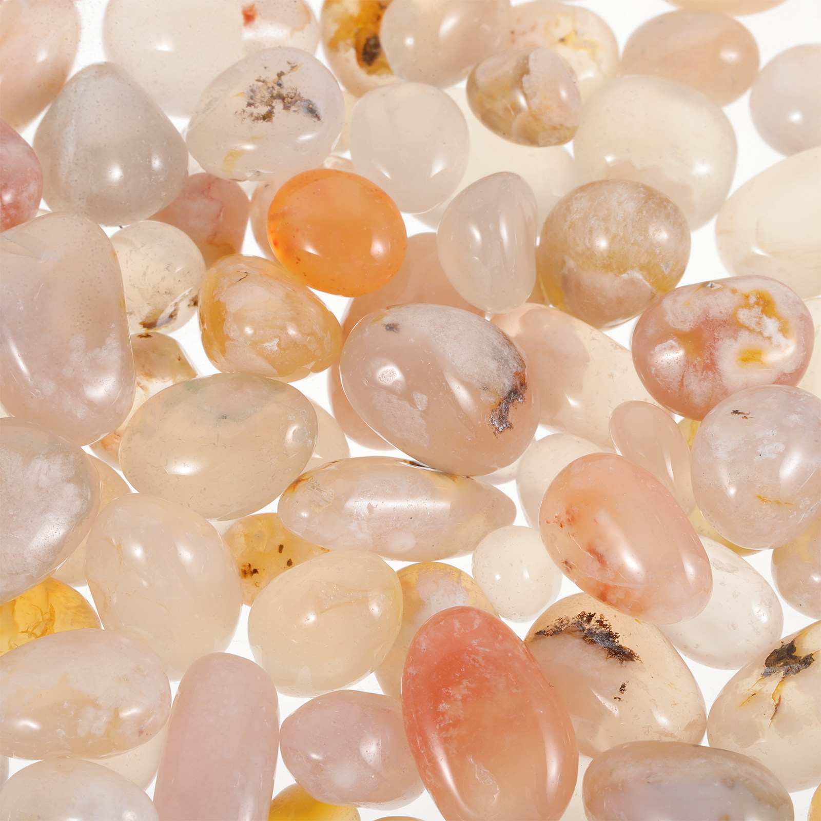 1セットのアゲート製水槽用小石、繊細な天然の丸い滑らかな石、 - Aquarium Plant Gravel のレビューと価格
