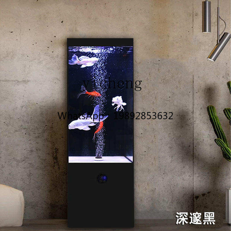 LYY金魚水槽 リビングルーム 床置き型 静音 超白ガラス  - Aquarium Planted Substrate のレビューと価格