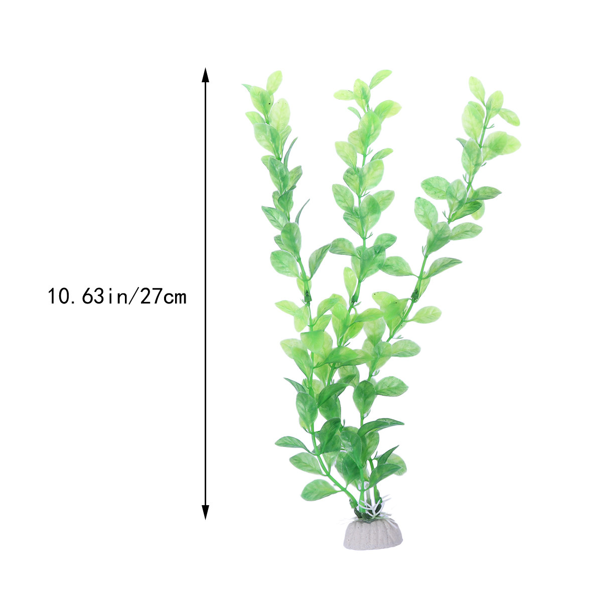 3個入り水槽用人工緑色プラスチック植物装飾セラミックベース水 - Non Planted Aquarium Fish のレビューと価格