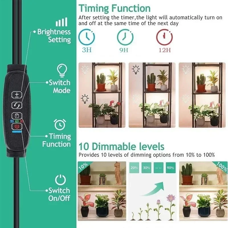 LED 植物成長ライト屋内量子水族館保育園風景フルスペクトル - Aquarium Plant Growth Light のレビューと価格