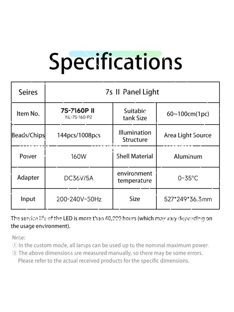 水槽用LEDライト 160W RGB フルスペクトル WIF - Aquarium For Planted Tank のレビューと価格